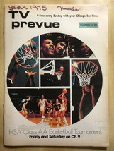 Chicago Sun-Times Tv Prevue | Ihsa Class Aa Basketball | March 16-22, 1975 - £13.12 GBP