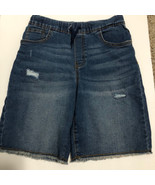 Oshkosh b&#39;gosh stretch girls shorts size 10A demin tie waist pockets wai... - $19.20 CAD