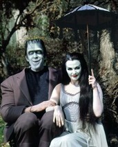 The Munsters TV series Herman and Lily Munster pose in their garden 18x24 poster - £23.53 GBP