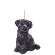 Plush Black Labrador Retriever Dog Ornament New - $16.98