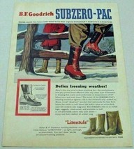 1954 Print Ad BF Goodrich Litentufs Subzero-Pac Hunting Boots in Snow - £9.45 GBP