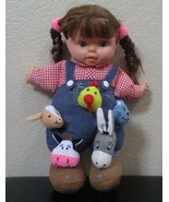Lovee Doll &amp; Toy 13&quot; Talking Farm Girl with Cow, Goat, Chicken, Donkey &amp;... - $18.50