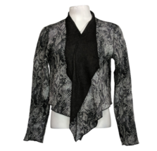 G by Giuliana Sweater Knit Reversible Cardigan(BLACK SNAKE, XS) 732189 - £14.28 GBP