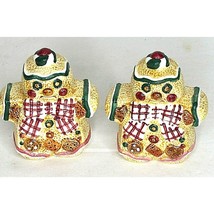 Vintage Gingerbread Cookies  Salt Pepper Shakers Couple Jay China 1996 - £9.92 GBP