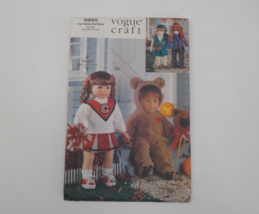 Vogue Craft Pattern #9895 18&quot; Vogue Doll Collection Doll Costumes Uncut 1998 - £10.35 GBP