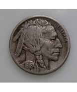 1918-D 5C Buffalo Nickel in Fine Condition, Natural Color - $95.30 CAD