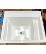 MUSTEE - Vector 22 in. x 25 in. Fiberglass Self-Rimming MultiTask Sink i... - £70.95 GBP