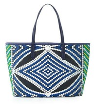 ORYANY St. Tropez Bead Print Coated Canvas Tote Bag NEW - £77.37 GBP