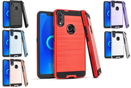 Tempered Glass + Metallic Hybrid Cover Case For Alcatel 3V (2019) 5032W  - £6.29 GBP+