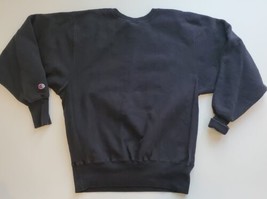 90’s Champion Crewneck Size Large Faded Black Made In USA Reverse Weave - £43.26 GBP