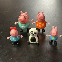 Peppa Pig Figures Daddy Mommy George Panda Carnival Figures Lot Family - £15.79 GBP
