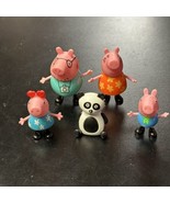 Peppa Pig Figures Daddy Mommy George Panda Carnival Figures Lot Family - £15.54 GBP