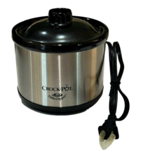 Crock Pot Little Dipper Mini Slow Cooker Stainless 16 OZ Dip Pot Model 32041-C - £10.14 GBP