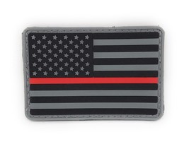 1 Thin Red Line USA American Flag America Morale Patch PVC Fire EMS Tactical - £6.31 GBP