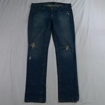 J.CREW 30 Vintage Matchstick Straight Dark Wash 100% Cotton Denim Womens Jeans - £12.01 GBP