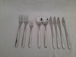 IKEA 9 Piece Set Lot Stainless Flatware ~ 224 58 Fornuft ~ Spoon Knife Fork - £7.73 GBP