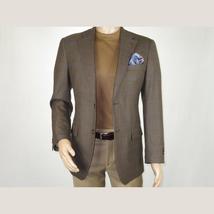 Mens sport Coat APOLLO KING Window Pane 100% Wool super 150's C14 Brown Coffee image 3