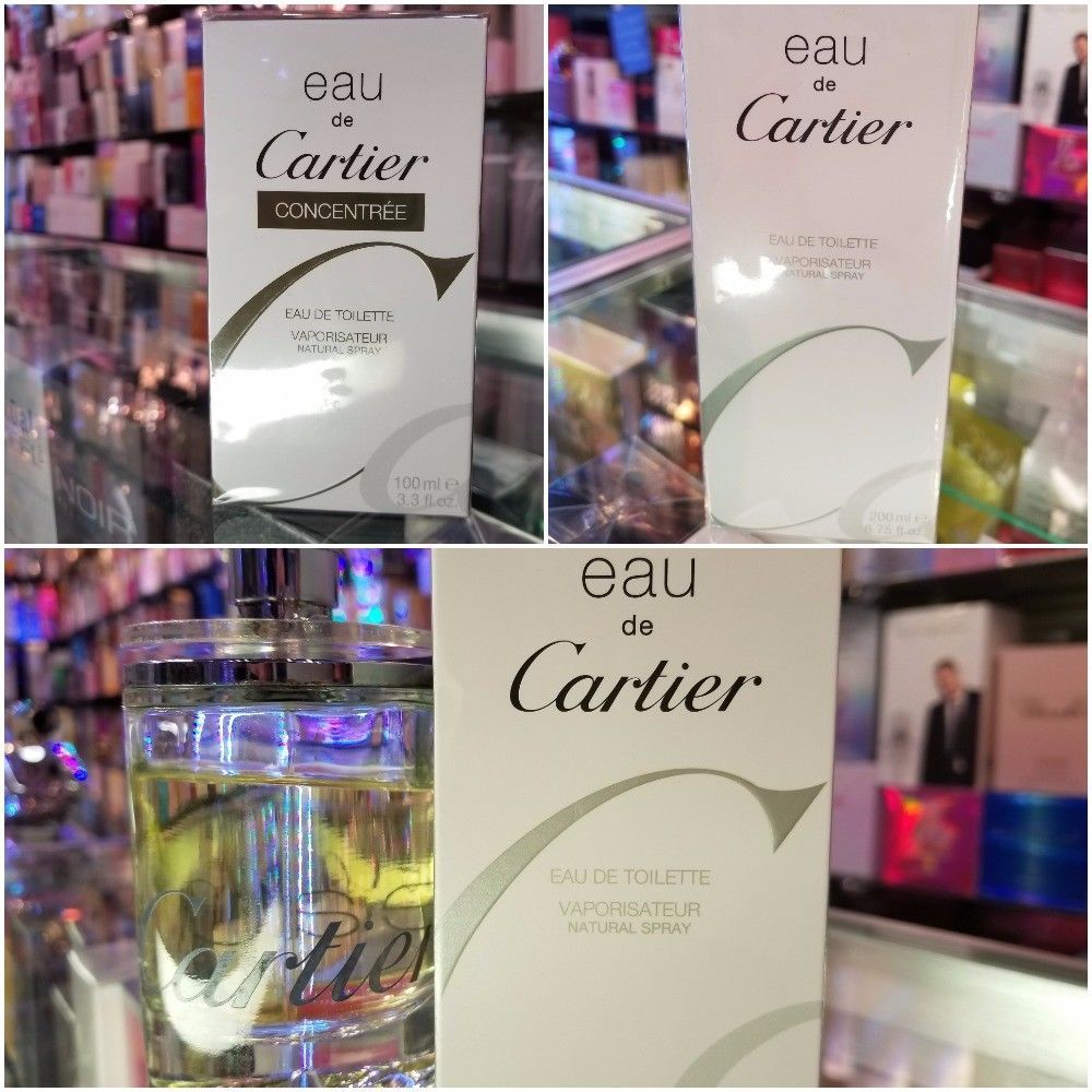Primary image for eau de Cartier .15 Mini or 3.3 oz IN BOX or 6.75 oz SEALED or Concentree SEALED