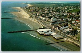 Postcard Aerial View Cape May Skyline Seashore Resort New Jersey Ocean - £5.45 GBP