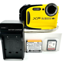 Fujifilm FinePix XP80 Waterproof Digital Camera Yellow 16.4MP WiFi 1080p... - $167.05