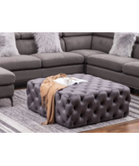 Velvet Upholstered Ottoman Pouffe Box Bedroom Footstool Tufted Blanket Box - $275.00