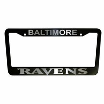 - SET of 2 - Baltimore Ravens Black Plastic License Plate Frames Truck Car Van - £17.36 GBP