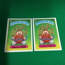 Wriggley Rene &amp; Curly Carla 1986 Topps Garbage Pail Kids 103A 103B 3rd S... - £14.85 GBP