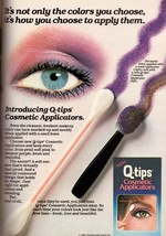 1985 Q-Tips Qtips Cotton Swabs Makeup Applicator Retro VTG Print Ad Vintage 80s - £8.97 GBP