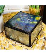 Ebros Van Gogh Starry Night Stained Glass Decorative Box 4&quot;X4&quot; Museum Art - $605.17 MXN