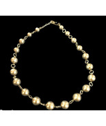 Vintage 925 Sterling Silver Bead Ball Necklace Graduated 24grams 15” Long - £74.71 GBP