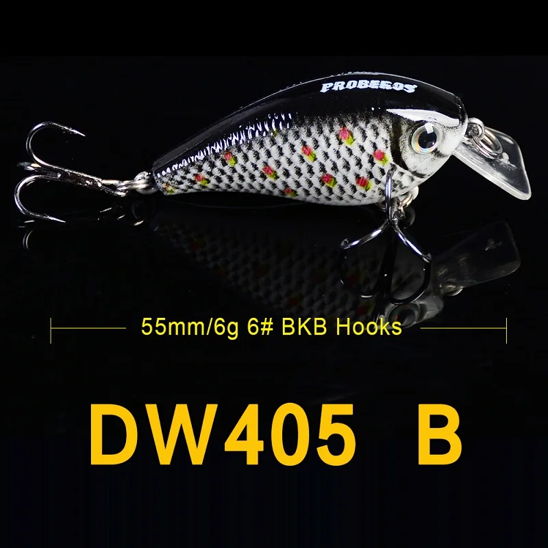 1PC Fishing lure PRO BEROS 2.2&quot;-5.6cm Fishing Bait 6.1g Crankbait 6 Color Fishin - £46.75 GBP