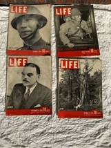 Lot of 4 Vintage Life Magazines October 1938 August 1943 September 1944 1945 - £33.54 GBP