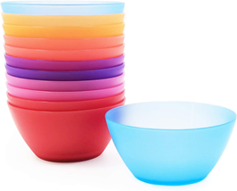 KX-WARE 28-Ounce Plastic Bowls, Unbreakable and Reusable Cereal Bowls Soup Bowls - £22.35 GBP