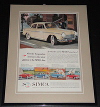 1959 Chrysler Simca 11x14 Framed ORIGINAL Vintage Advertisement Poster - £39.21 GBP