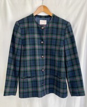 Vintage Pendleton 100% Virgin Wool Blazer Jacket Petite Sz 12 Academia USA READ - £43.82 GBP