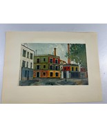 Vintage Maurice Utrillo Art Print Factories Unframed 10&quot; X 6.5&quot; - £11.63 GBP