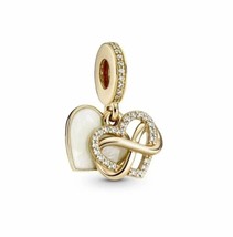 NEW Pandora Sparkling Infinity Heart Dangle Charm - £43.16 GBP