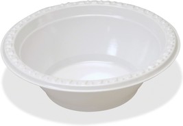 Tablemate 12244WH Plastic Dinnerware, Bowls, 12oz, White, 125/Pack - £45.54 GBP