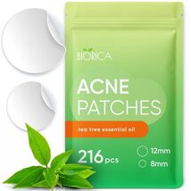 Pimple Patches for Face with Tea Tree Oil 216 Pcs. Hydrocolloid Acne Pim... - $13.69