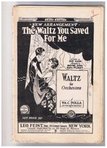 Orchestration The Waltz You Saved For Me 7 Parts Arr William Polla - £7.94 GBP