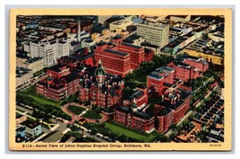 Aerial View Johns Hopkins Hospital Baltimore Maryland MD UNP Linen Postcard R25 - £2.97 GBP