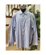 Michael Brandon Men Blue/White Cotton Collared Long Sleeve Button Down S... - €17,86 EUR