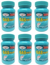 6-PK Simethicone Gas Relief Chewable Tablets 80mg Anti-Gas Bloating 36CT SEALED - £21.79 GBP