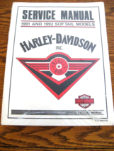 1991 1992 Harley-Davidson Service Shop Manual Catalog Softail FX FL Fatb... - £97.34 GBP