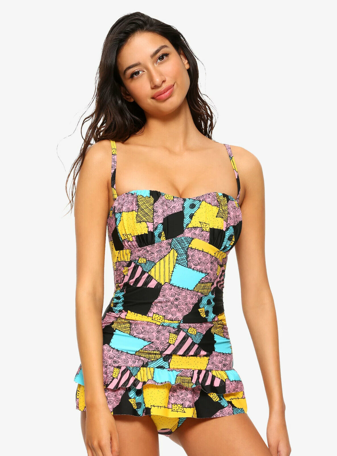 Nightmare Before Christmas Sally One Piece Bathing Suit Ruffle Skirted NEW - $54.99