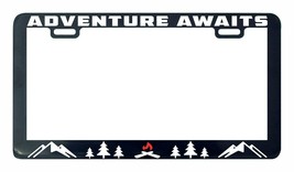Adventure Awaits Camping Hiking Mountain license plate frame holder - £4.69 GBP