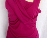 Vince Camuto Draped Sleeveless Pullover Top Cranberry Color Women L - $6.92