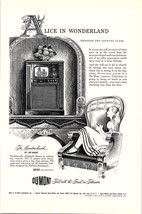 1949 Vintage Print Ad Dumont Television Set The Meadowbrook Alice In Wonderland - £11.87 GBP