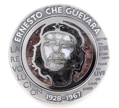 1 Oz Silver Coin 2023 Congo Ernesto Che Guevara Glass Mosaic / Steel Handmade V2 - £147.35 GBP