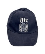 Miller Lite Navy Embroidered A Fine Pilsner Beer Classic Adjustable Snap... - £15.66 GBP